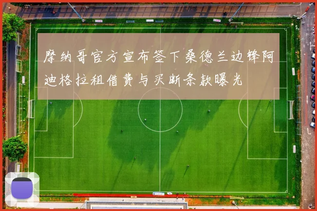 摩纳哥官方宣布签下桑德兰边锋阿迪格拉租借费与买断条款曝光